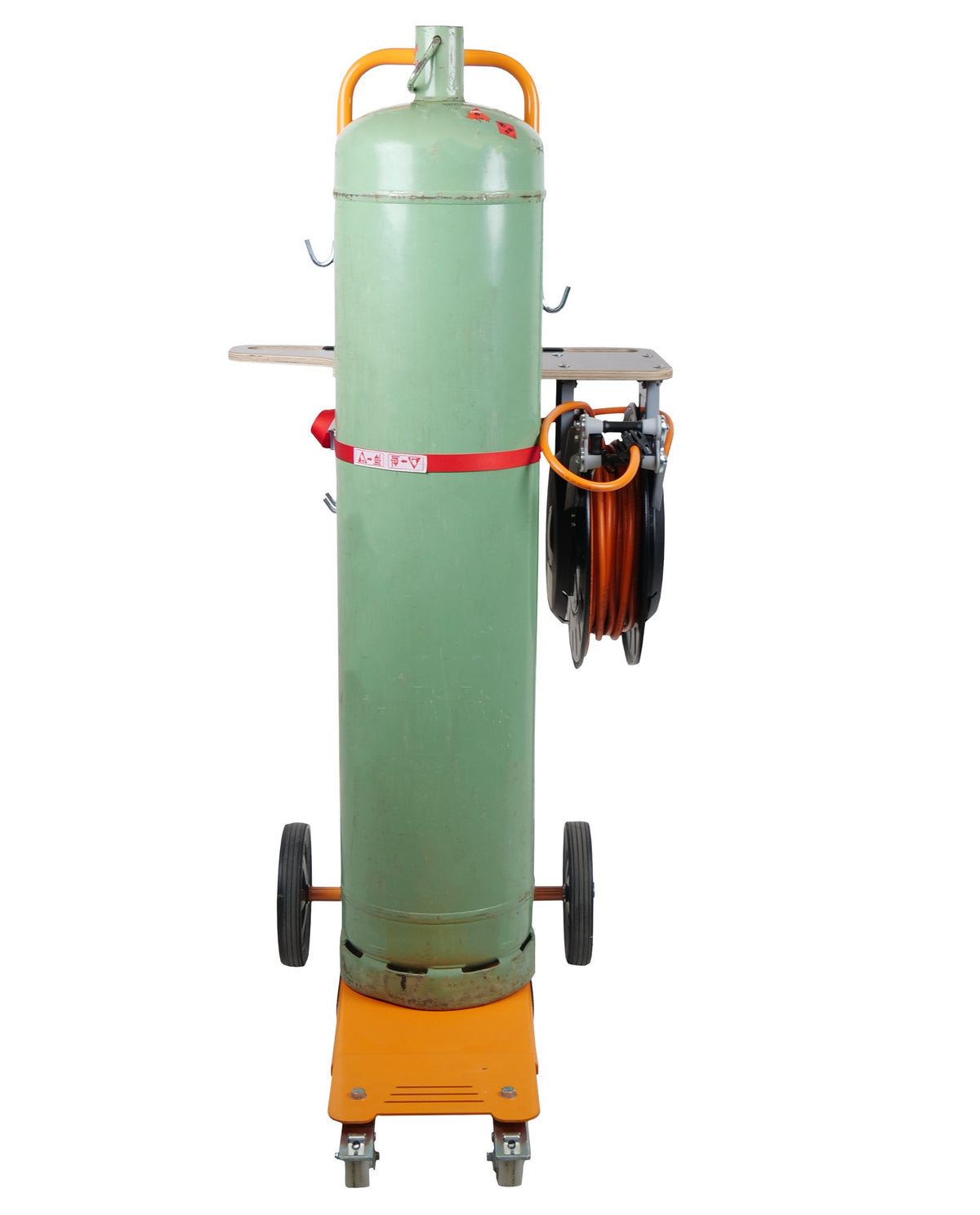 Ripack 932+ V.03+ gas cylinder trolley with hose reel and large propane cylinder