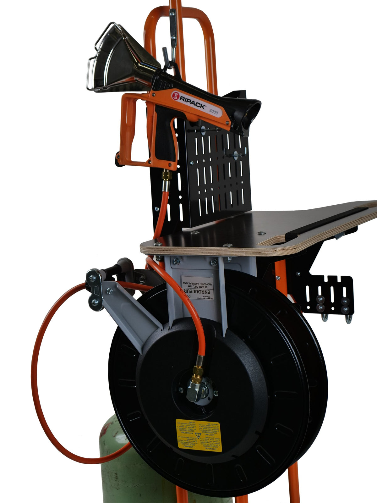 Ripack 932+ V.03+ trolley with 49 ft hose reel and heat gun