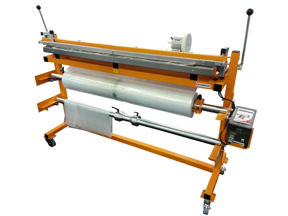 Ripack Multicover 960 E sealer with two film rolls and control box