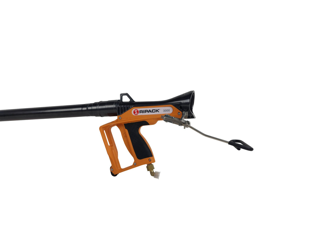 Ripack swivel folding arm bracket on the Ripack 3000 handle, close-up
