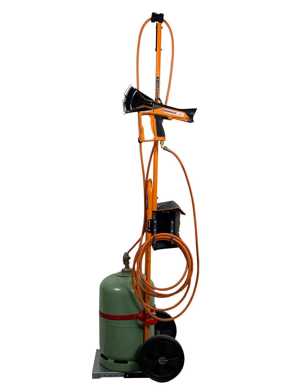 Ripack 936 V5 trolley with propane cylinder, hose and heat gun on the arm
