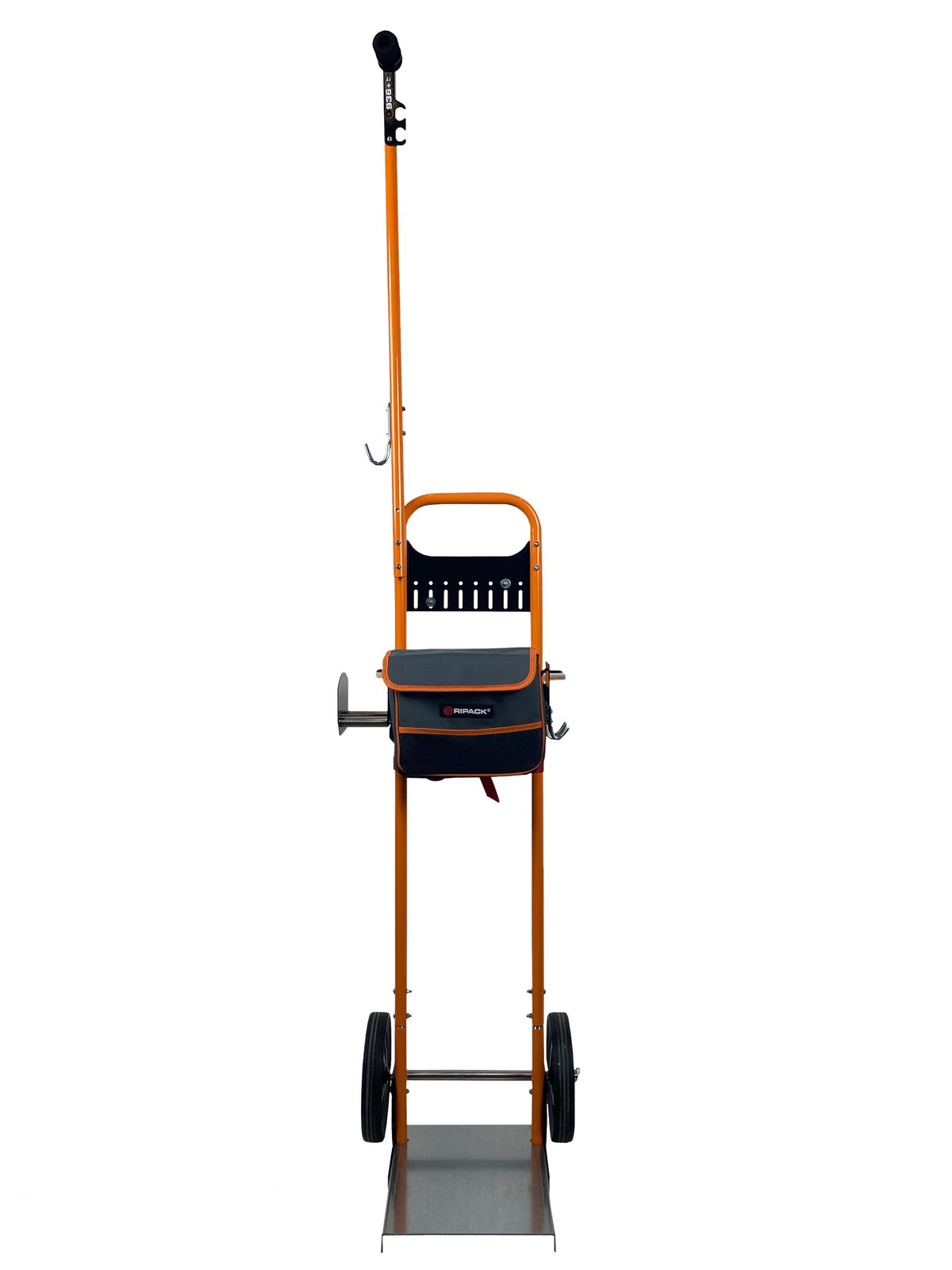 Ripack 936+ V5 gas cylinder trolley with shelf, front view without cylinder