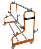 Ripack Multicover 935 film dispenser frame on castors, side view