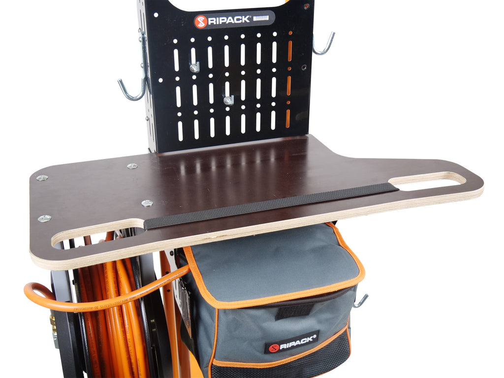Ripack 932+ V.03+ trolley shelf, tool rack and storage bag, close-up
