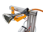 Ripack Ripaflam burner mounted on an aluminum profile, close-up