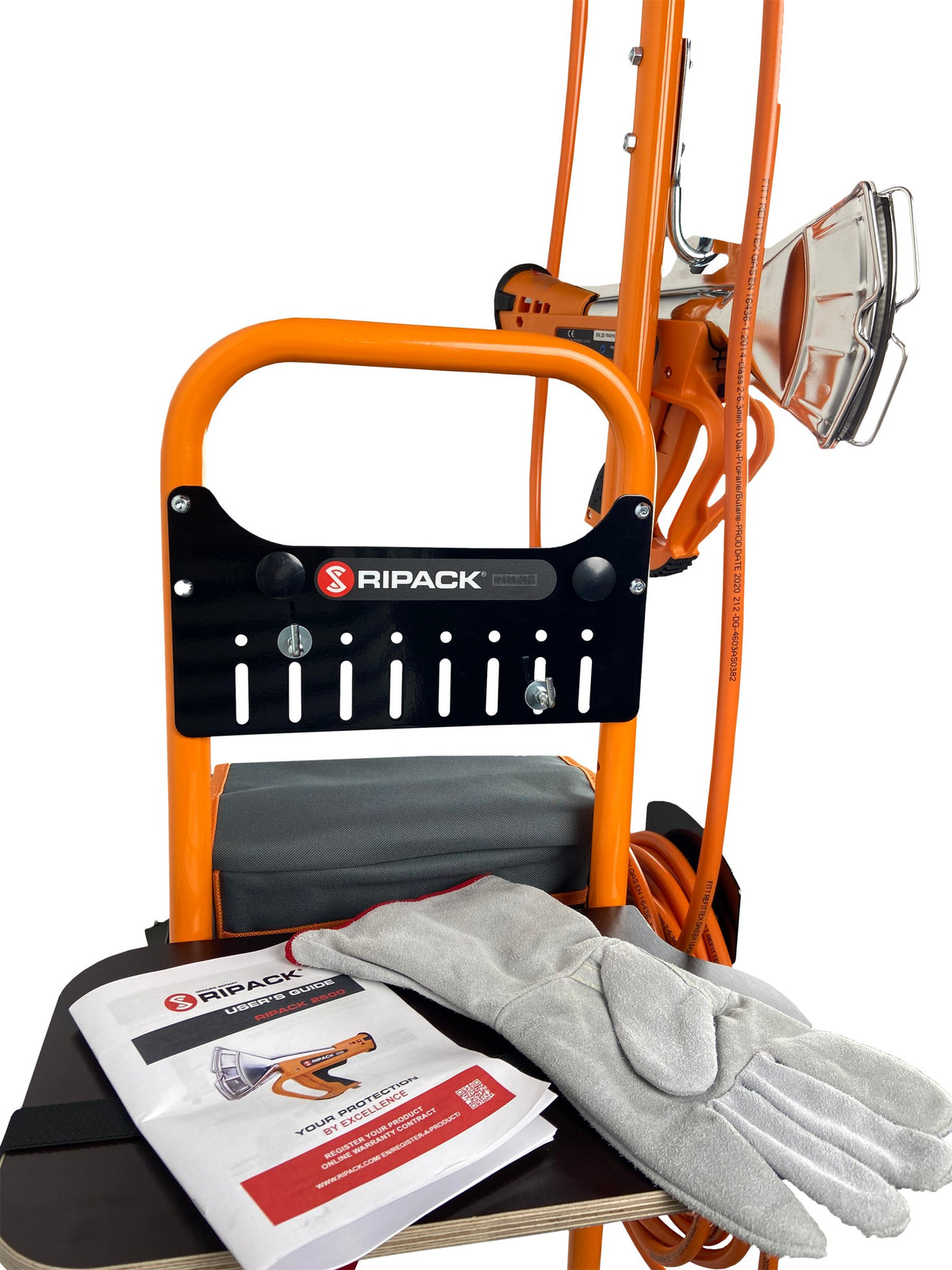 Ripack 936+ V5 trolley shelf with gloves and instruction booklet