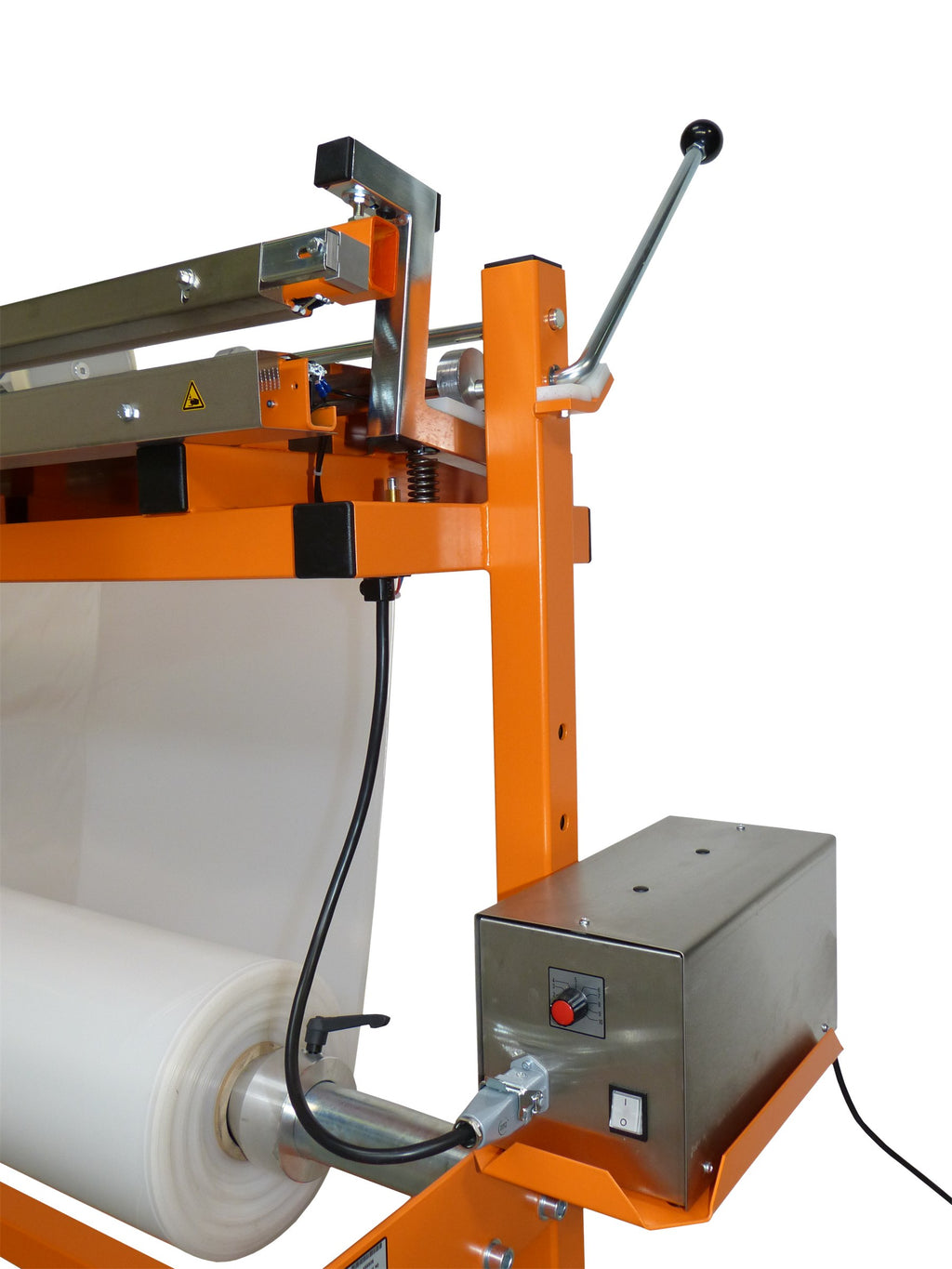 Ripack Multicover 960 E sealing bar and control box, side view