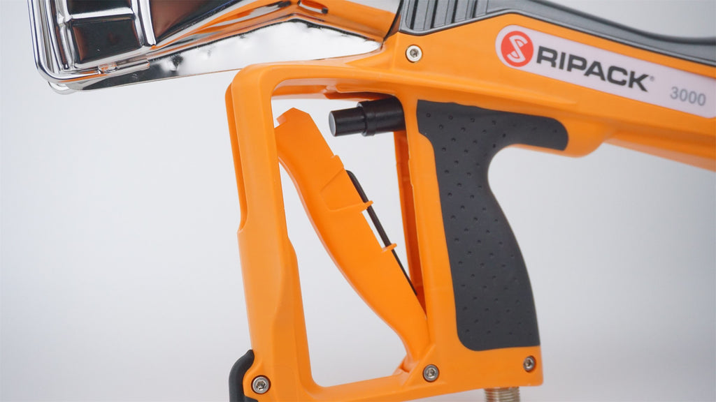 Ripack 3000 dual-material handle and trigger, close-up