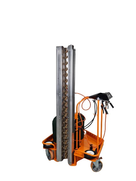 Ripack Turbopack V2 mobile shrink column without visor, front view