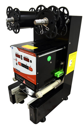 Omcan 44644 automatic cup sealing machine, side view