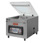 Turbovac TS40 tabletop chamber vacuum sealer by Omcan with lid open