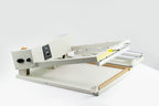 AIE L-bar shrink wrap system timer and L-bar arm, three-quarter view