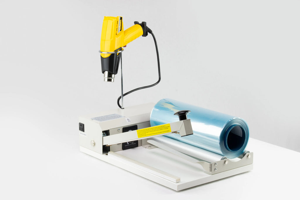 AIE-2040I 40-inch I-bar shrink wrap system with heat gun, holder and film roll
