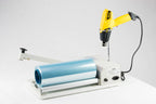 AIE-2040I 40-inch I-bar shrink wrap system with heat gun and film, rear view