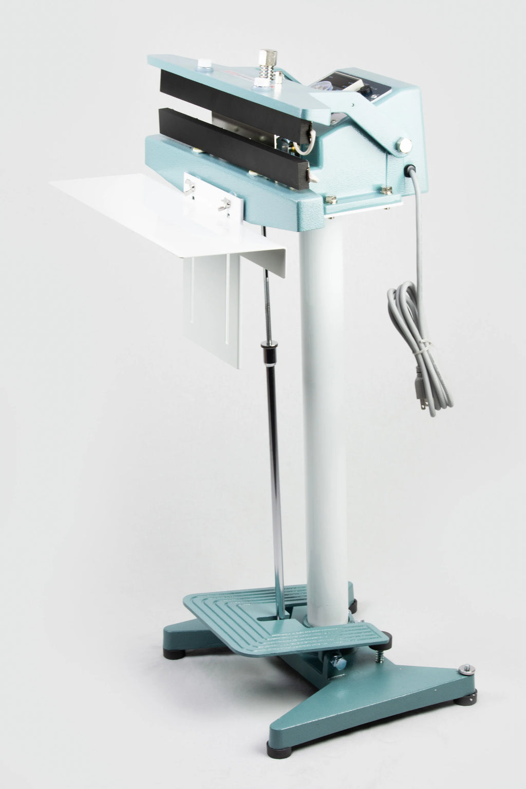 AIE-602CH 24-inch double constant heat foot sealer with open jaws, side view