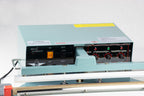 AIE A1 Series semi-automatic impulse sealer timer knobs and switches, close-up