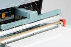 AIE A1 Series semi-automatic impulse sealer seal bar and controls, close-up