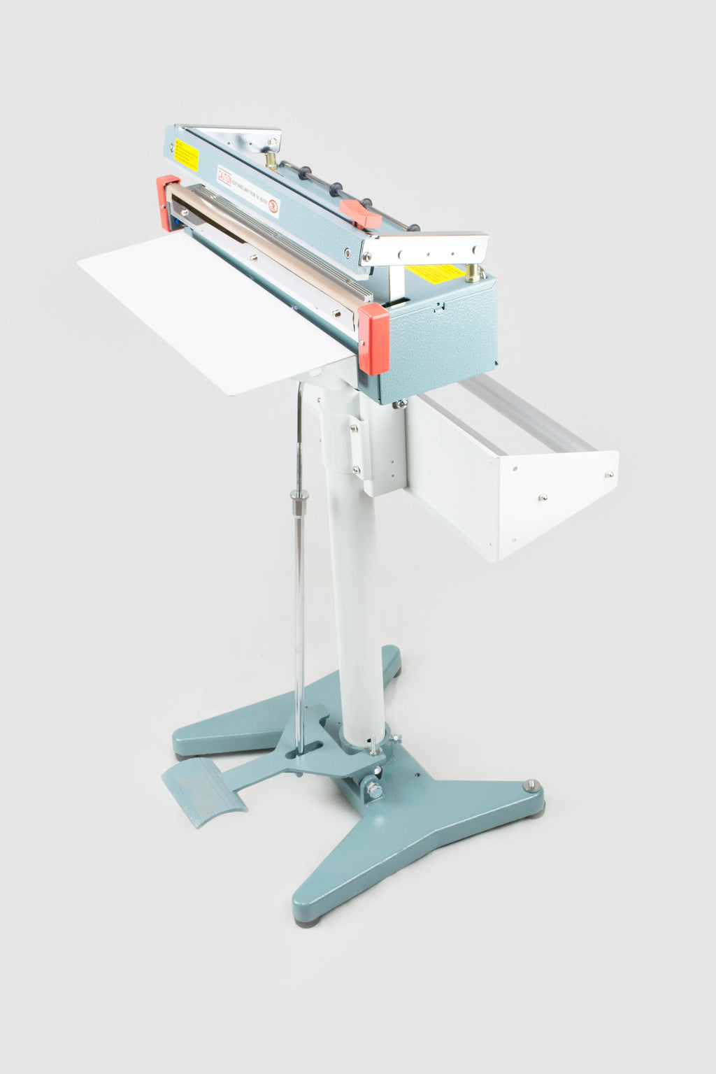 AIE FC Series impulse foot sealer with trimmer, side view