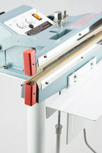 AIE600FDC 24-inch double impulse seal and trim foot sealer seal and trim wires, close-up