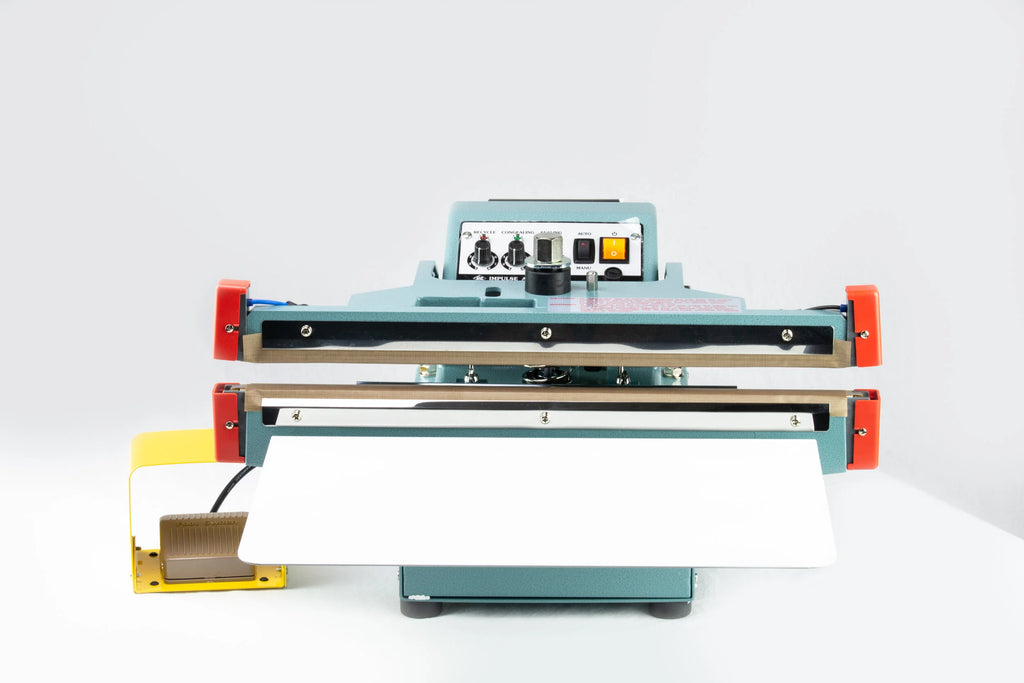 AIE FDA Series semi-automatic double impulse sealer, front view