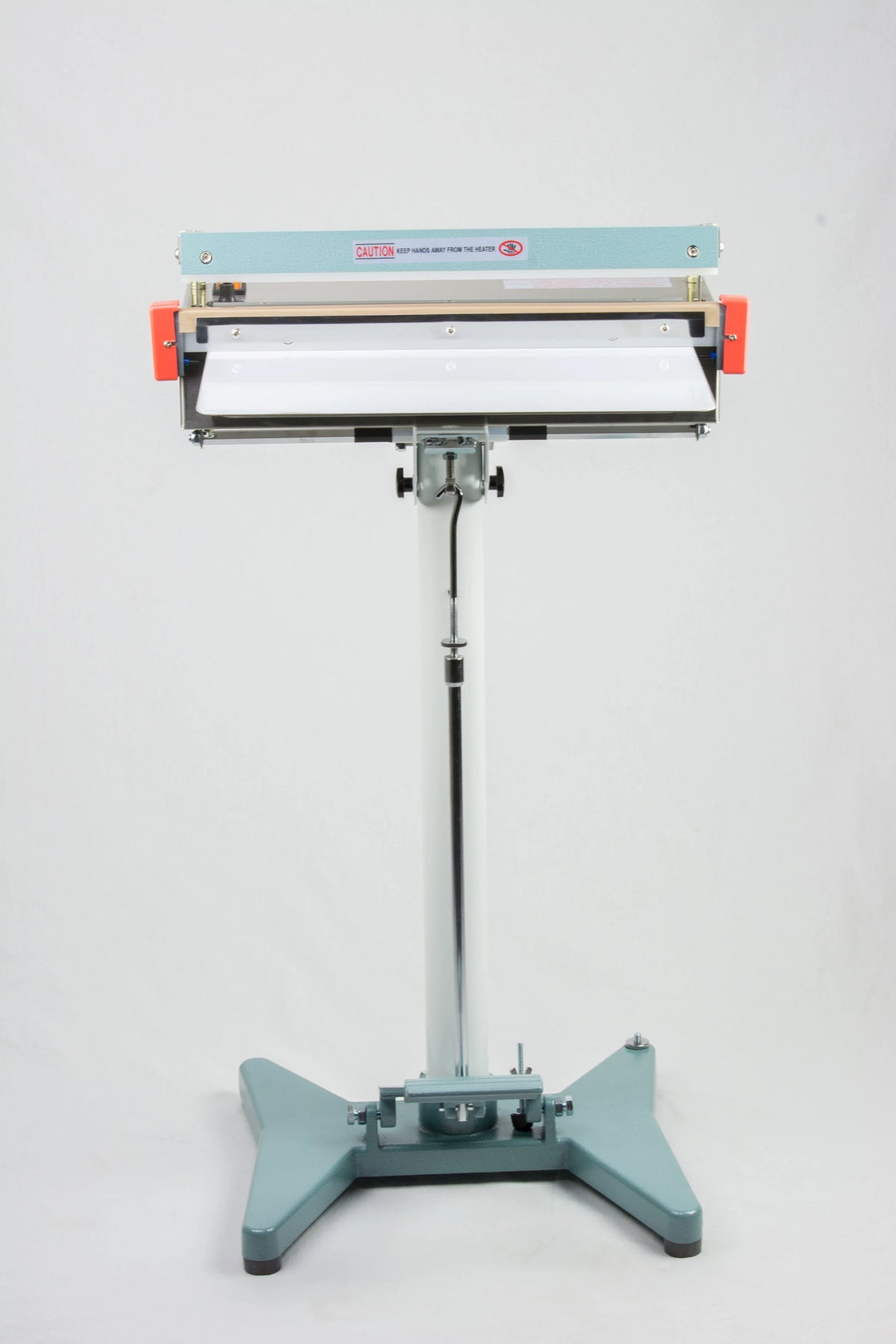 AIE FS Series stainless steel impulse foot sealer, front view
