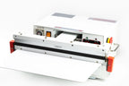 AIE VA Series nozzle vacuum impulse sealer seal bar and control panel, three-quarter view