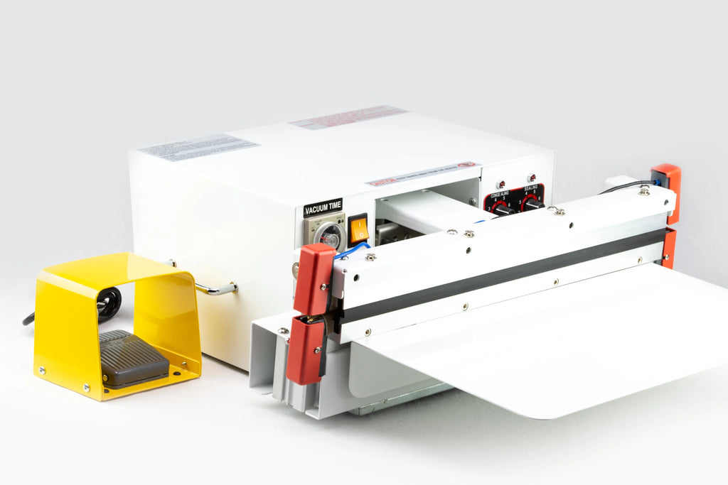 AIE VAD Series double seal nozzle vacuum sealer, three-quarter view