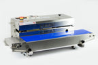 AIE 881BS stainless steel horizontal band sealer, angled view