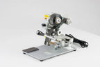 AIE DHH 3-line manual hot stamp imprinter with lever and power cord, side view