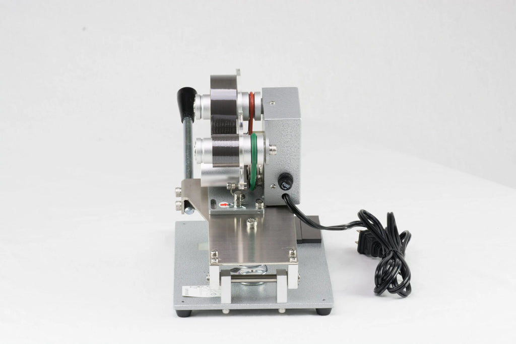 AIE DHH 3-line manual hot stamp imprinter, rear view