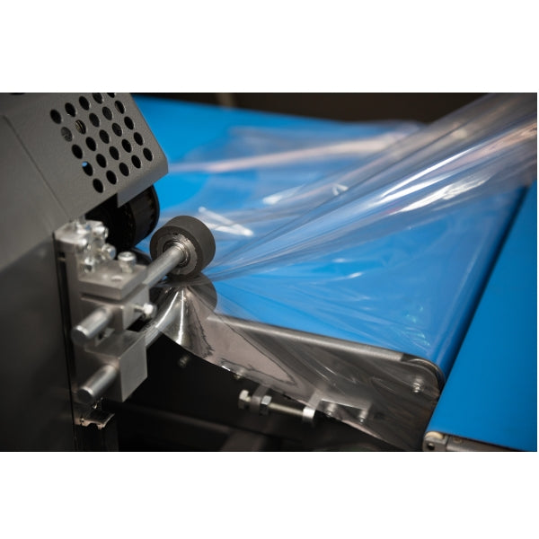 Maripak IMPACK HYBRID 60 side seal and film guide rollers, close-up