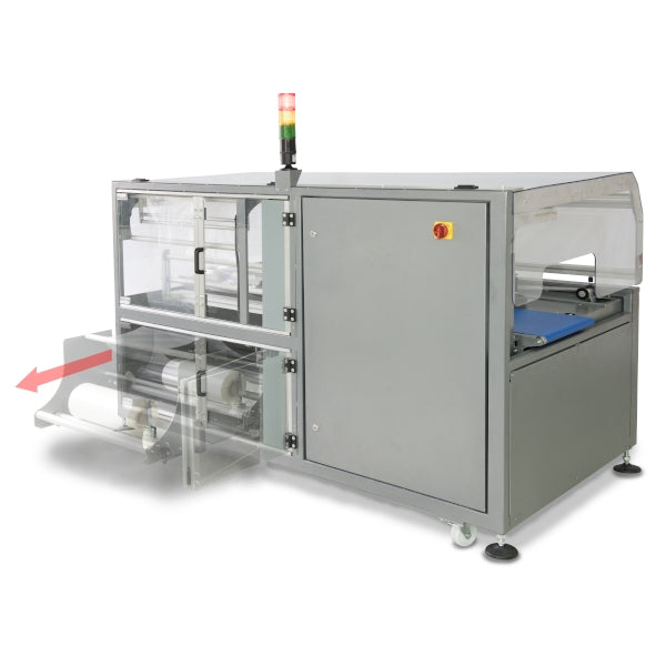 Maripak IMPACK PRO 80 automatic side sealer, film feed side view