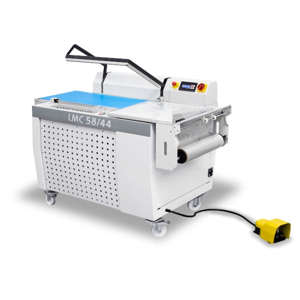 Maripak LMC series semi-automatic L-bar sealer for the LMC 8065-M (LMC 58/44 shown), with optional foot pedal