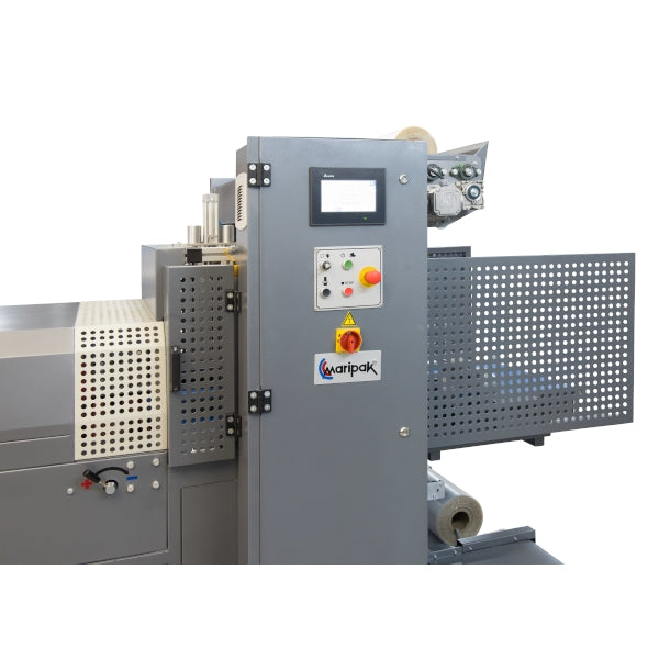 Maripak Multimac D 60 control panel and sealing section with film roll