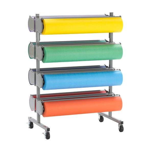 Bulman R371 / R398 Deluxe Rola-Rack, 8 Rolls – shown with casters