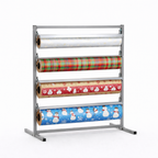 Bulman T369R Four Deck Tower Paper Rack – view with gift wrap rolls