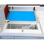Maripak TMC Pro series L-bar sealer and tunnel for the TMC Pro 8065-M (58/44 shown), blue sealing table