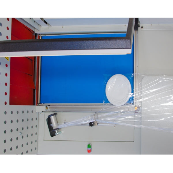 Maripak TMC Pro series L-bar sealer and tunnel for the TMC Pro 8065-M (58/44 shown), round product in film