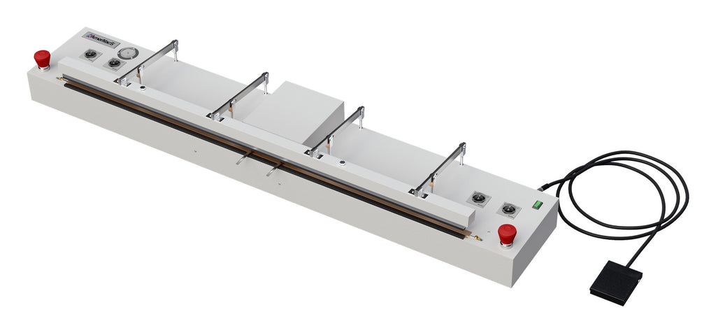 AmeriVacS AVN-50 retractable nozzle vacuum sealer with 50-inch seal bar and foot pedal