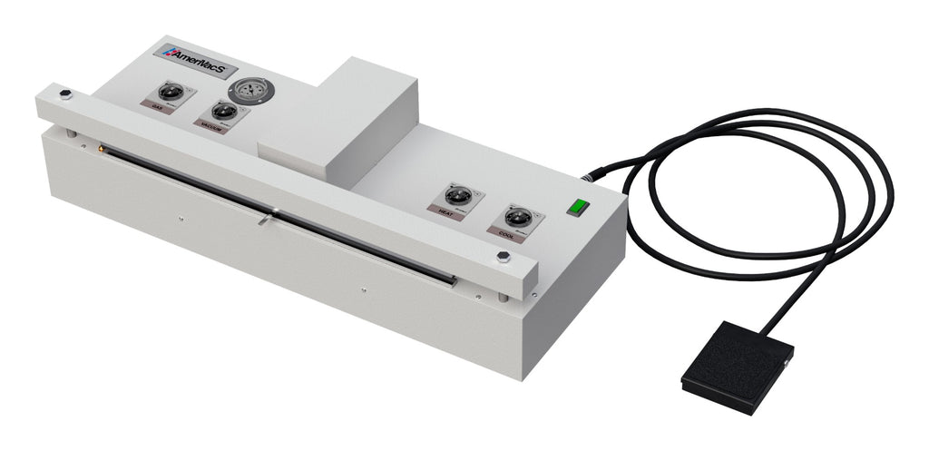 AmeriVacS AVN retractable nozzle vacuum sealer with gas purge and foot pedal