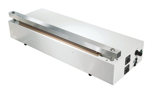 AmeriVacS AVP pneumatic impulse sealer with long seal bar and side-mounted timers