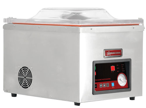 Omcan 19482 tabletop chamber vacuum sealer with clear acrylic lid