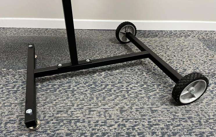 Bulman M202 Mobile Base for M201 Paper Crumpler – mobile base with large treaded wheels and adjustable risers