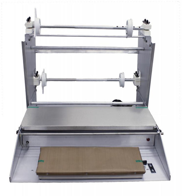 Omcan 14430 two-roll film wrapping machine with hot plate