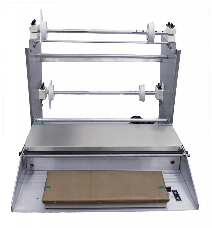 Omcan 14430 two-roll film wrapping machine with hot plate