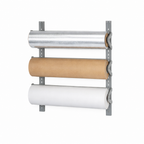 Bulman T292 Three High Wall Paper Rack – view with paper and film rolls